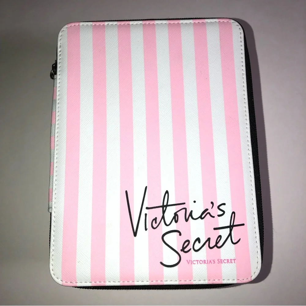 Victoria’s Secret Makeup Train Case in Iconic Stripe, Organizer, like new